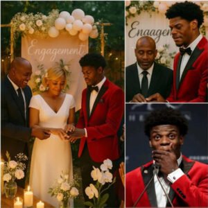 Lamar Jackson and Jamie Taylor 